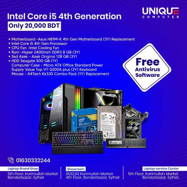 Unique PC Intel Core i5 4th Gen PC