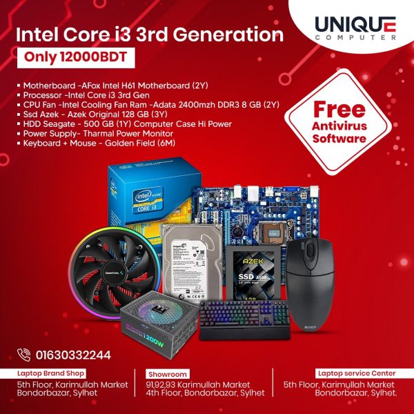 Unique PC Intel Core i3 3rd Gen PC